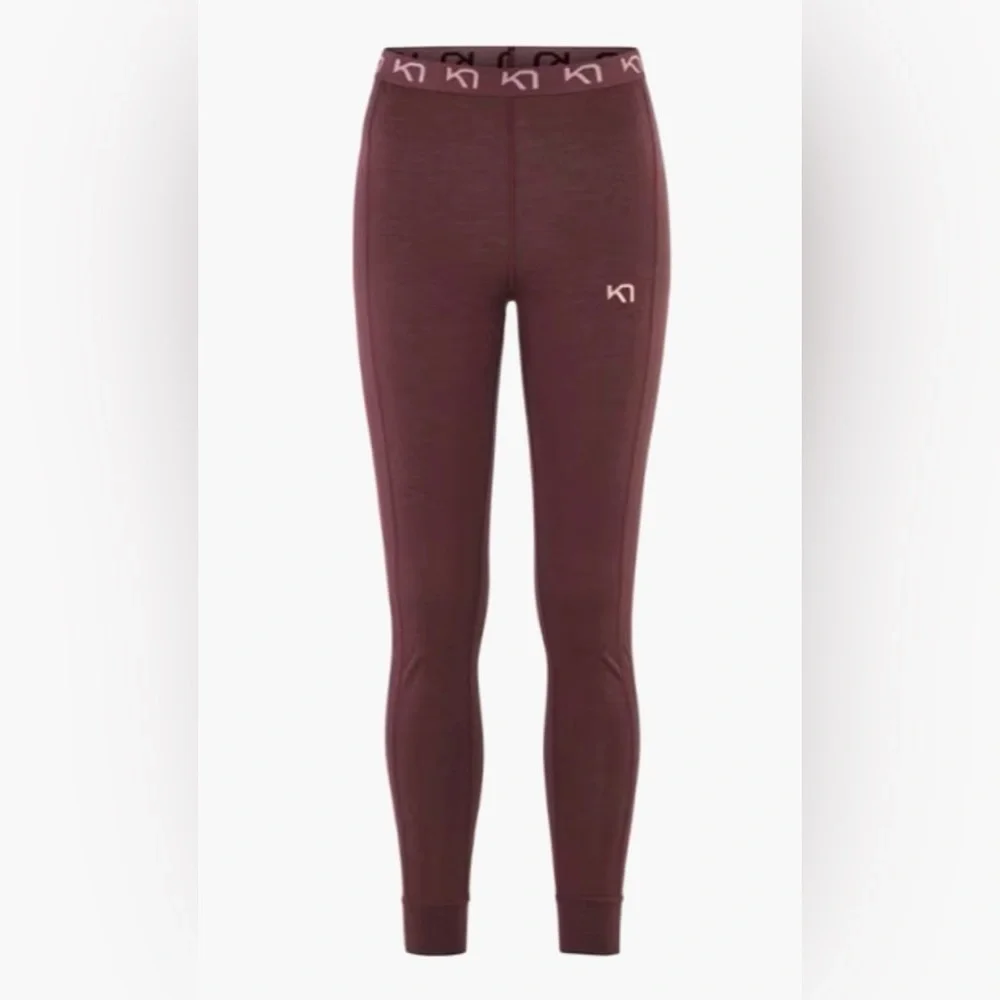 Kari Traa Klara High-Waisted Wool Base Layer Pants Wool Ski Leggings Small